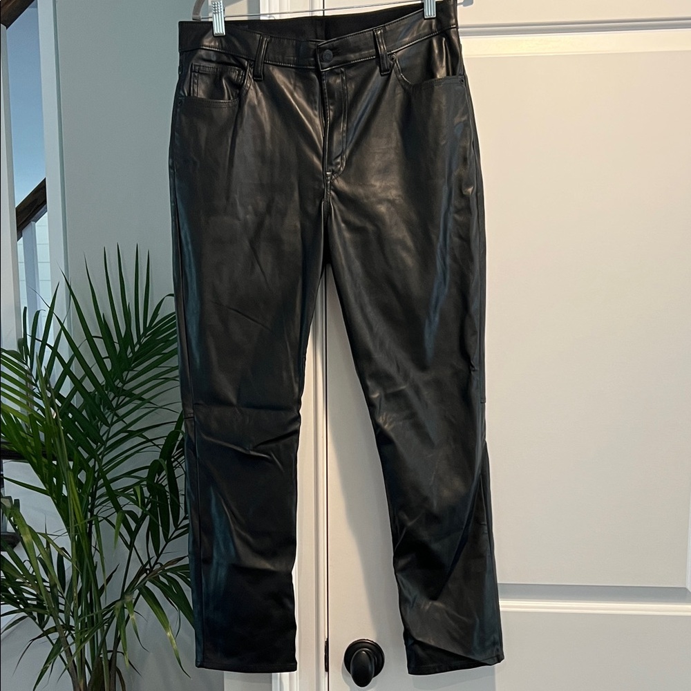 GAP Women’s  Black Faux Leather Pants
